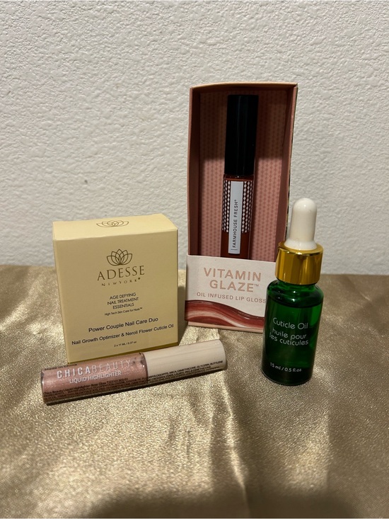 Other - Power Couple Nail Care Duo - Cream Lip Gloss and Rose Glow Highlighter
